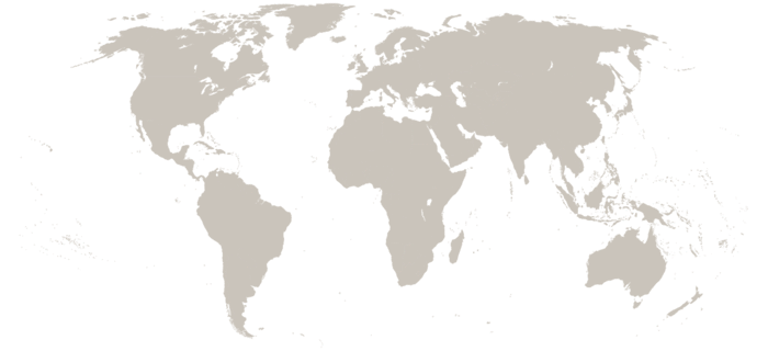 A world map highlighting the countries that Raw Hope supports.
